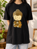 MODVIBE Buddha Graphic T-Shirt – Black Nepal Inspired Tee